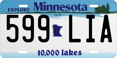 MN license plate 599LIA