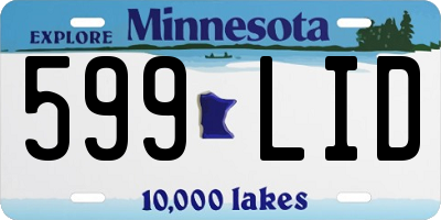 MN license plate 599LID