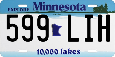 MN license plate 599LIH