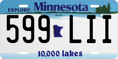 MN license plate 599LII