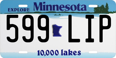 MN license plate 599LIP
