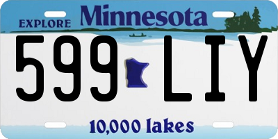 MN license plate 599LIY