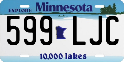 MN license plate 599LJC