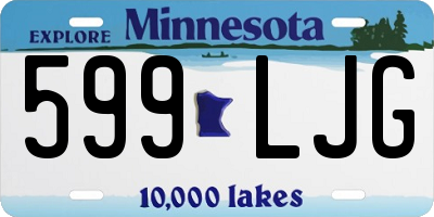 MN license plate 599LJG