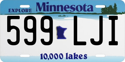 MN license plate 599LJI