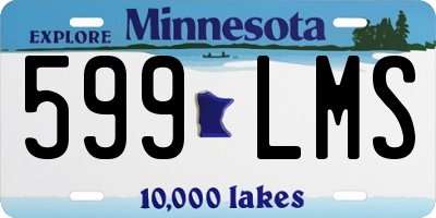MN license plate 599LMS