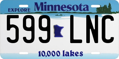 MN license plate 599LNC