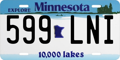 MN license plate 599LNI