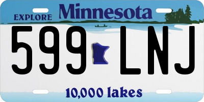 MN license plate 599LNJ