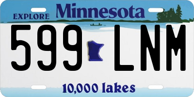 MN license plate 599LNM