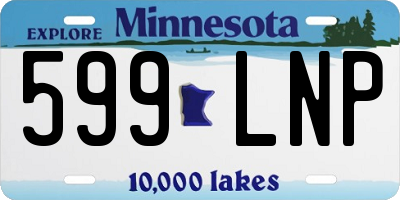 MN license plate 599LNP