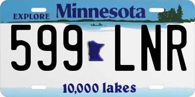 MN license plate 599LNR