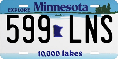 MN license plate 599LNS