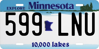 MN license plate 599LNU