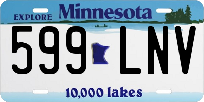 MN license plate 599LNV