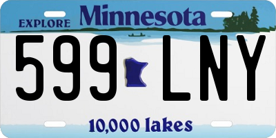 MN license plate 599LNY