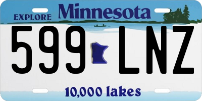 MN license plate 599LNZ