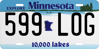 MN license plate 599LOG