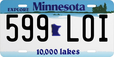 MN license plate 599LOI