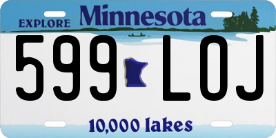 MN license plate 599LOJ