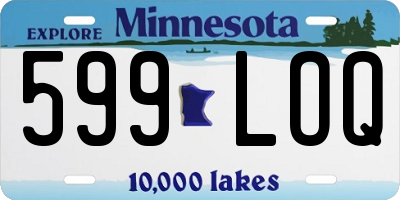 MN license plate 599LOQ