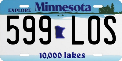 MN license plate 599LOS
