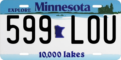 MN license plate 599LOU