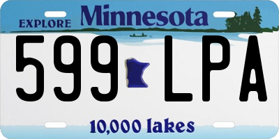 MN license plate 599LPA