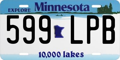 MN license plate 599LPB