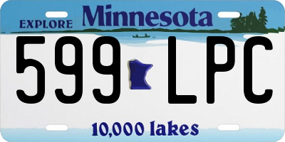 MN license plate 599LPC