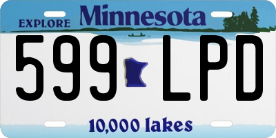 MN license plate 599LPD
