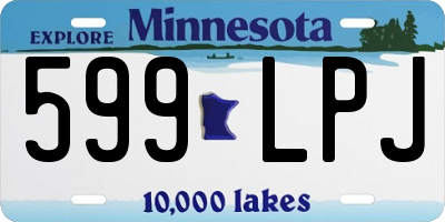 MN license plate 599LPJ