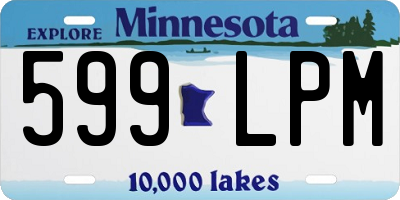 MN license plate 599LPM