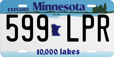 MN license plate 599LPR