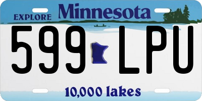MN license plate 599LPU