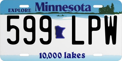 MN license plate 599LPW