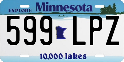 MN license plate 599LPZ