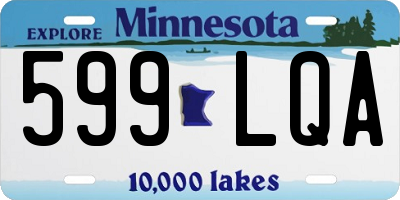 MN license plate 599LQA