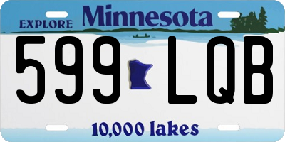 MN license plate 599LQB