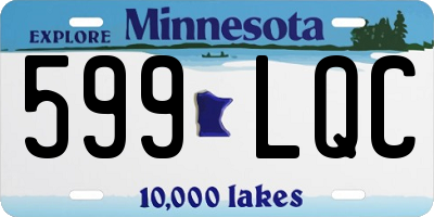 MN license plate 599LQC