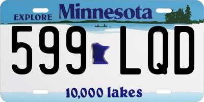 MN license plate 599LQD