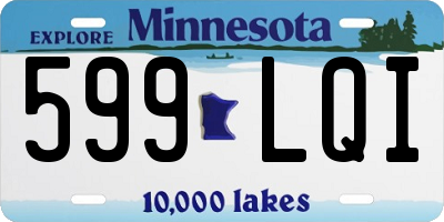 MN license plate 599LQI