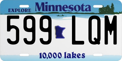 MN license plate 599LQM