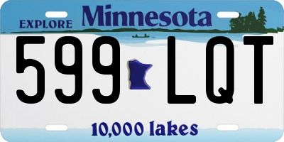 MN license plate 599LQT