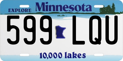 MN license plate 599LQU