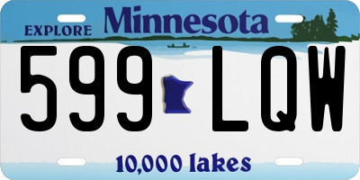 MN license plate 599LQW
