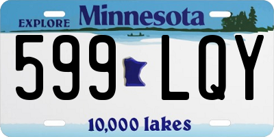 MN license plate 599LQY