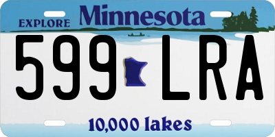 MN license plate 599LRA
