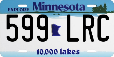 MN license plate 599LRC