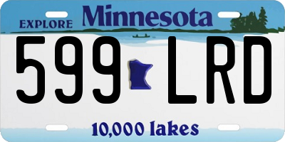 MN license plate 599LRD
